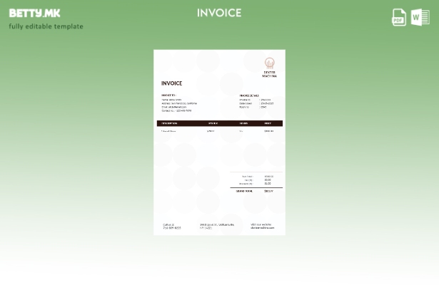 Шаблон за фактура за музички бенд во модерен стил